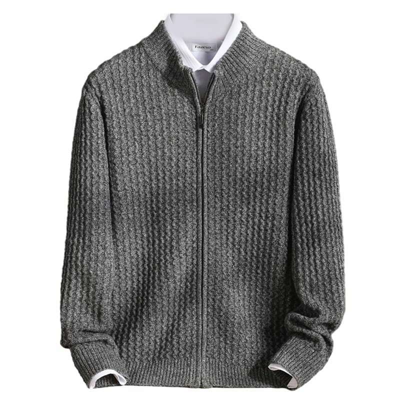 ニット カーディガン セーター コート トップス 長袖 無地 ゆったり ロングコート 厚手 ビジネス 紳士服 ジップアップ 暖かい 防寒 保温 カシミアタッチ ベーシック 前開き アウター 大きいサイズ メンズ レディース カジュアル おしゃれ