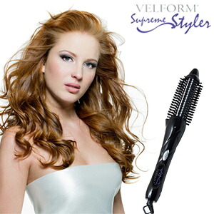 コームアイロン 【ベルフォーム スプリームスタイラー ヘアアイロン　専用トラベルケース・ヘアクリップ付き】 ◆送料無料・代引料無料・保証付◆　コームヘアアイロン　ブラシヘアアイロン　ヘアーアイロン｜NSTショッピング
