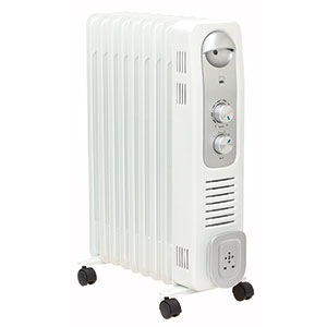 ＼ページ限定・マジッククロス付／　【DBK オイルヒーター DRC1009WS】【送料無料】9簡単操作 シンプル 1000W 3～7畳 乾燥防止 寝室 子ども部屋