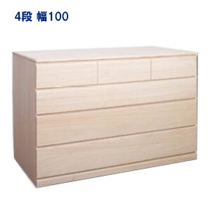 【2026年6月23日値上げ予定を組む】桐クロ－ゼット幅100 4段 HI-0020【貨物輸送無料】【smtb-s】