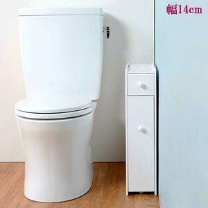 スリムトイレラック ホワイト MTR-6569WH 【送料無料】 ［省スペース トイレラック トイレ用品 収納ラック 白 オシャレ スリムトイレラック トイレ収納ラック 掃除用具収納 ホワイト］