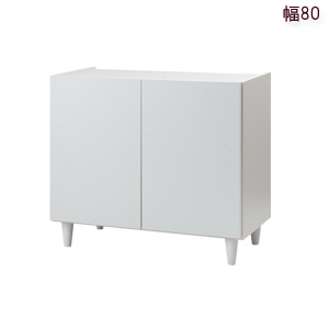 ホワイト木製キャビネット 足付き 楽天市場】LEG 日本製 脚付きキャビネット ホワイト 幅80 ke