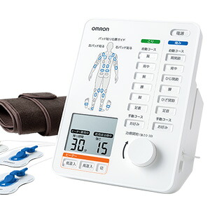オムロン 電気治療器 HV-F5500 【送料無料】 ［コンパクト 電気治療器 簡単操作 家庭用 治療器 オムロン 低周波治療器 もみ たたき 肩こり 治療器 自宅ケア］｜NSTショッピング