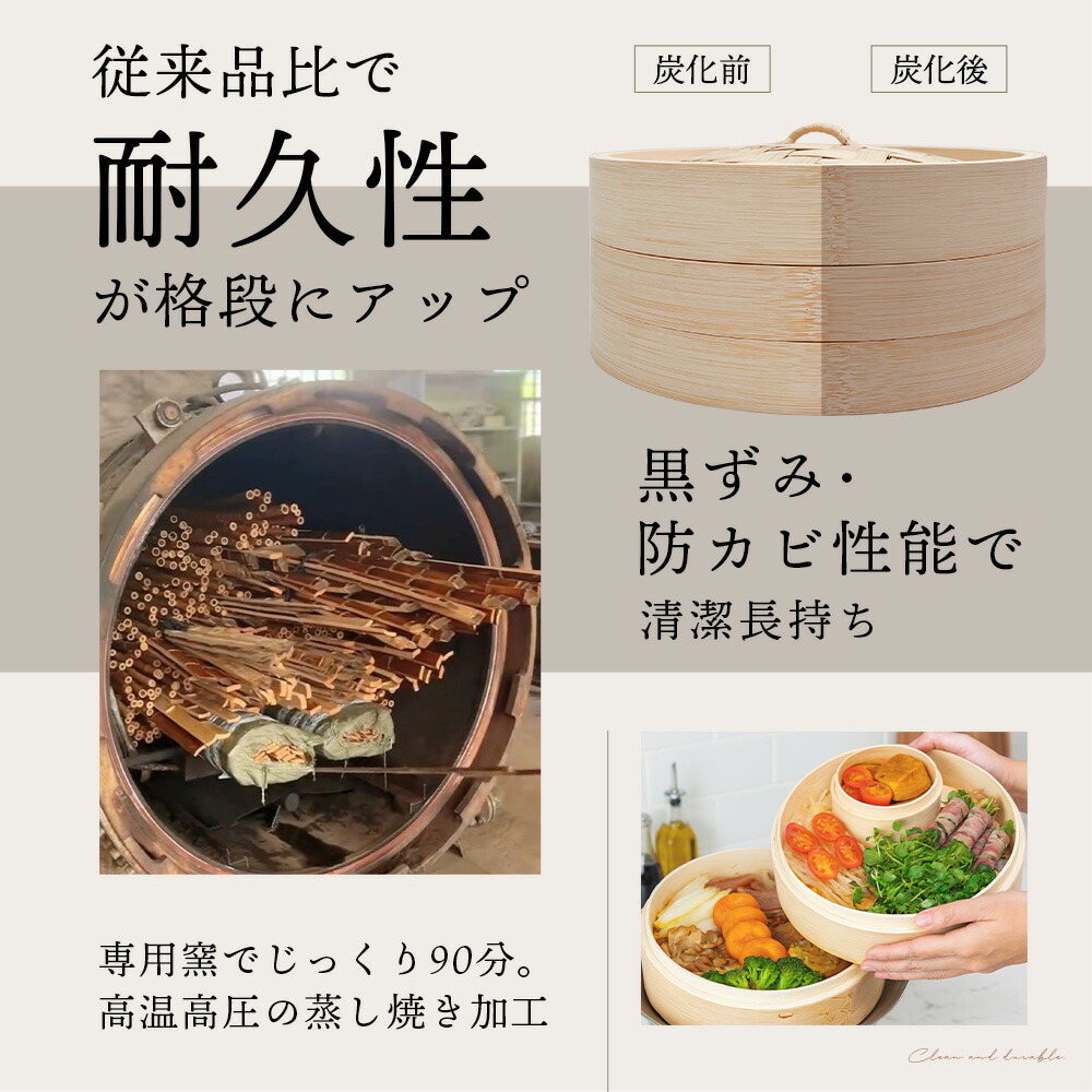 【9/30〜10/1限定 1000円ポッキリ ★店長誤発注SALE★】 せいろ 受け台 セット 新素材!! プレミアム炭化 竹せいろ 18cm 21cm 24cm 竹 2段 蒸篭 蒸し器 蒸し板 中華せいろ 蒸し 竹製 セイロ 蒸籠 天然 seiro