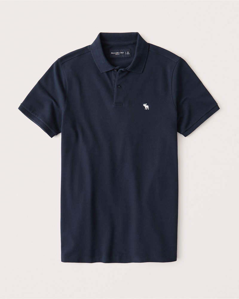 Abercrombie Fitch アバクロンビー フィッチ 矩則偉容 名文 アイコン ストレッチ ポロジャージ Classic Icon Strech Polo メンズ Navy 新品 Yourdesicart Com