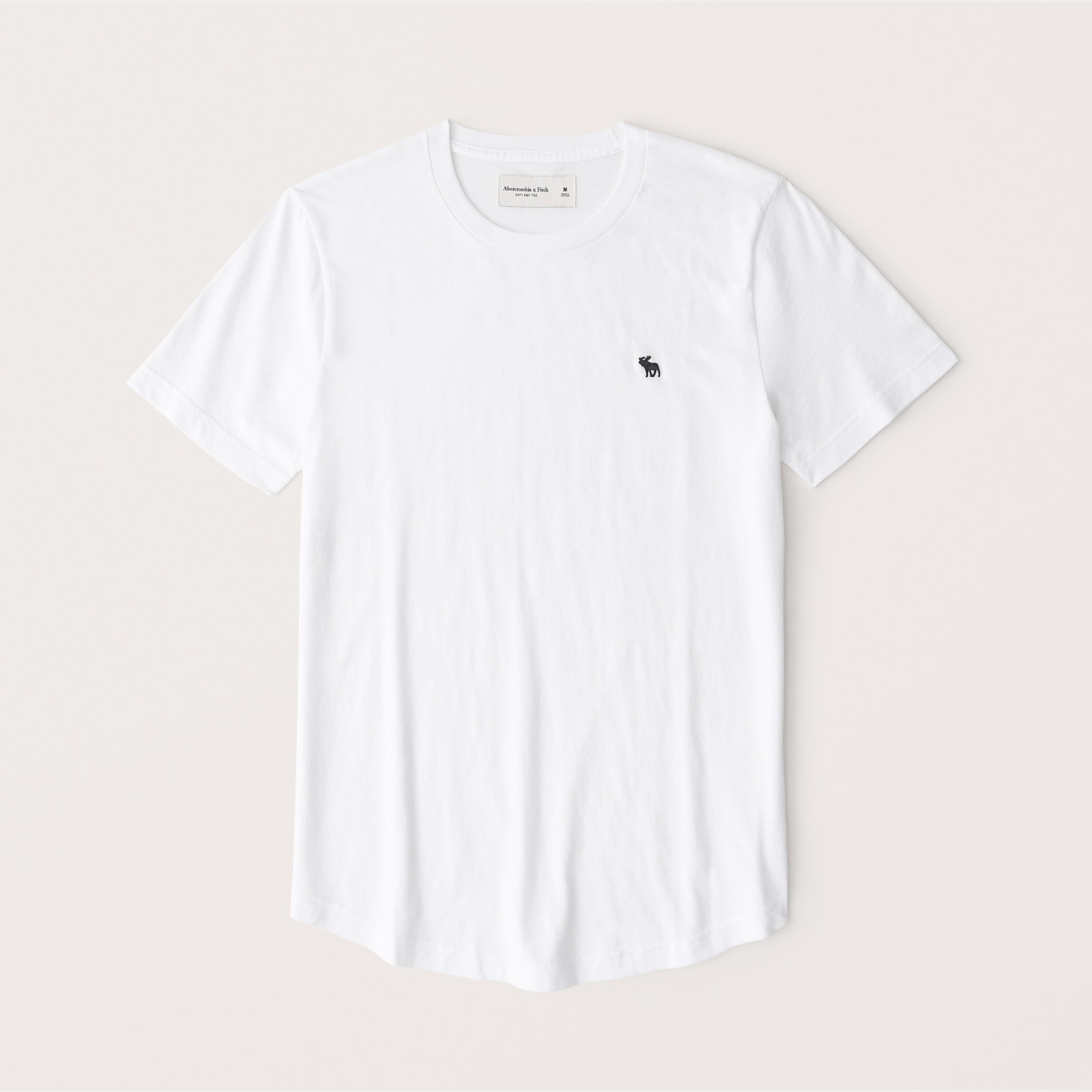 ☆新品☆アバクロンビー&フィッチ☆刺繍ロゴ半袖Tシャツ (White