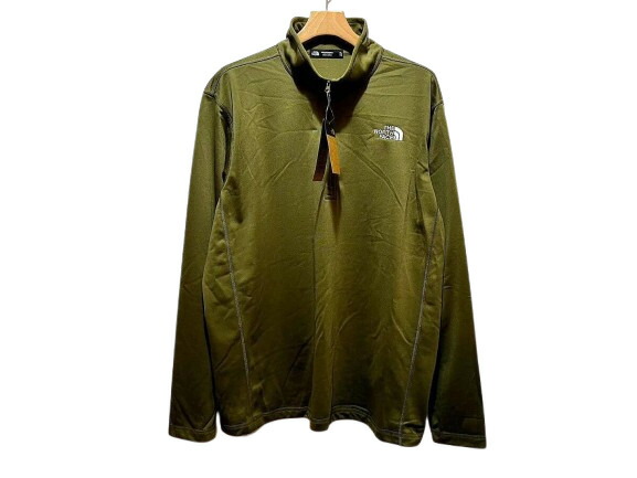 本物 定まり The North Face  (ザ・ノースフェイス)  テック 1/4ジップ フリース プルオーバー  ハーフジップトラックジャケット (Tech 1/4 Zip Fleece)  メンズ  (BURNT OLIVE GREEN)  新品 USA押さえるひな型 男女兼用