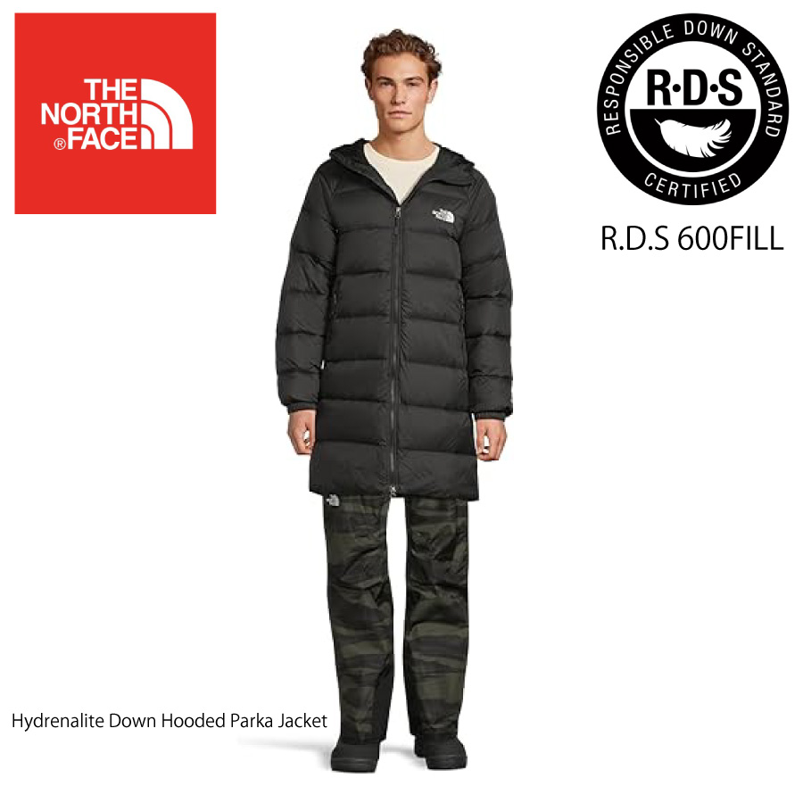 【P10倍!!要エントリー】本物 正規【THE NORTH FACE ザノースフェイス】 ハイドレナライト ダウン フーディー ジャケット ダウンコード ロング丈 600FILL (Hydrenalite Down Hooded Parka Jacket) メンズ (Black) 新品 USA限定モデル 正規ホログラム付き