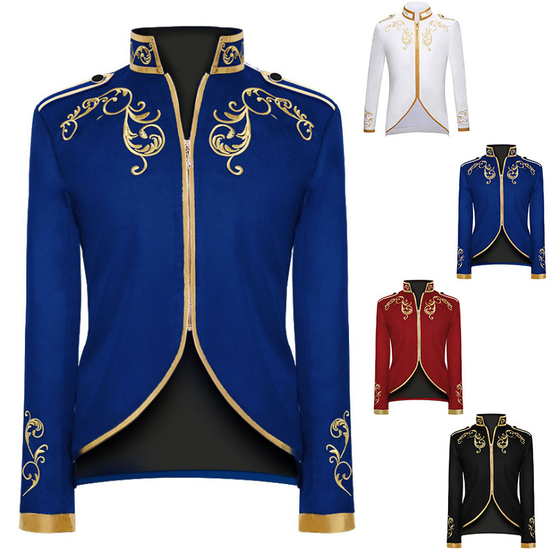 【送料無料】舞台衣装 演出服 ステージ衣装 ジャケット  コスチューム コスプレ 貴族 貴公子 王子様 コート 衣装 中世 メンズ 大人 仮装