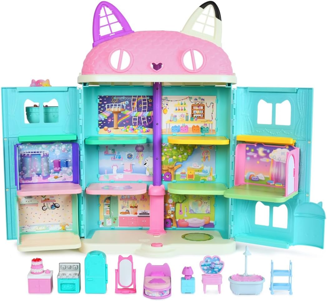 【送料無料】 タカラトミー ギャビーのドールハウス 大きなネコちゃんハウス ニャンタスティックギフトセット 3つのおへや付き 4904810995586
