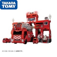 トミカワールド　トミカビームで出動!大回転ファイヤーステーション+トミカビーム トミカワールド トミカビームで出動!大回転ファイヤー