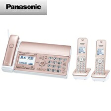 【5年長期保証無料付】パナソニック デジタルコードレス普通紙ファクス（子機2台付き）（ピンクゴールド） KX-PD550DW-N