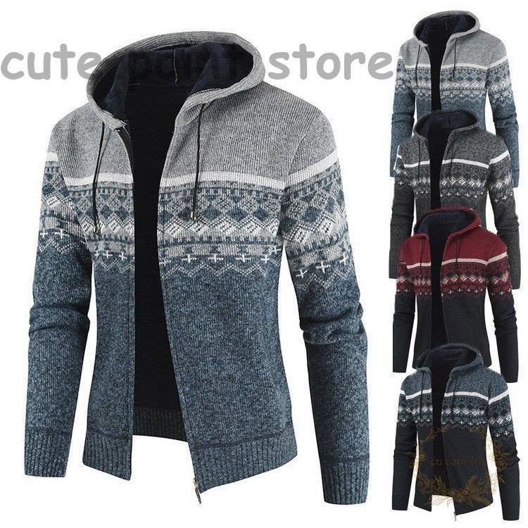 ニットパーカー メンズ ジップパーカー 長袖 ニットトップス ショート丈 カットソー 冬服 裏起毛 ニットアウター スリム ニットセーター 羽織り 通勤 ビジネス｜nu_BE