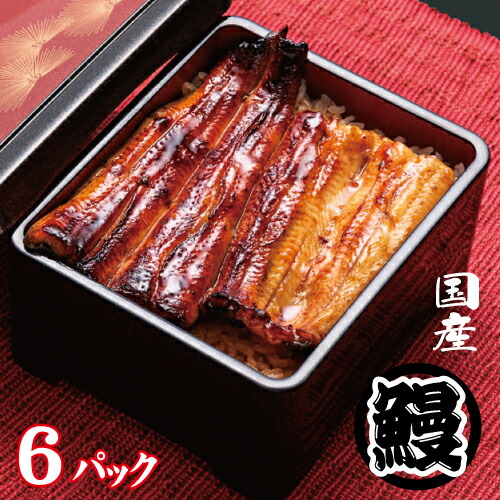手焼き　国産鰻蒲焼　お値打ちサイズ６パック　送料無料　冷蔵クール便　国産うなぎ