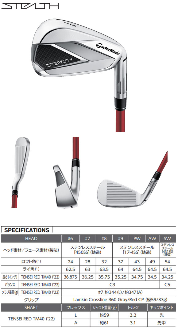 テーラーメイド 2022ステルス ウィメンズ ゴルフ] IRONS [Taylormade ...