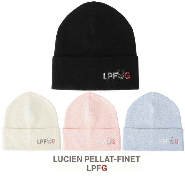 LUCIEN PELLAT-FINET LPFG ニットキャップ LPFGロゴ　209-99980　日本正規品　[ルシアン ペラフィネ　 Golf 　ゴルフ　帽子　ビーニー　ニット帽　防寒　冬　寒さ　暖かい　CAP ]｜Number7 ナンバーセブン ゴルフ
