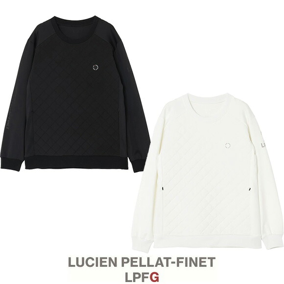 LUCIEN PELLAT-FINET LPFG メンズ ダイヤモンド キルト テック ハイブリッド プルオーバー　209-91420　日本正規品　[ルシアン ペラフィネ　 Golf 　ゴルフ　ゴルフウェア]｜Number7 ナンバーセブン ゴルフ