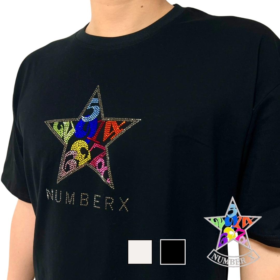 楽天市場】NUMBERX ラインストーン galaxy ロゴ 長袖Tシャツ メンズ 黒 