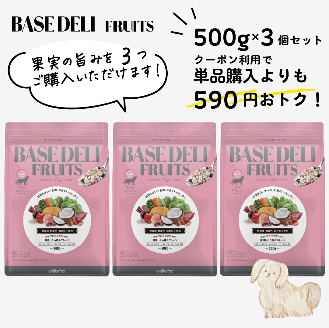 最大85％オフ！ ベースデリ だし 500g ×2個セット 犬用 手作りご飯