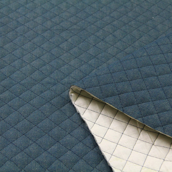 ヴィンテージ キルティング　パッチワーク　デニム　ジャケット 楽天市場】キルティング デニム風ポケット パッチワーク柄(単位50cm