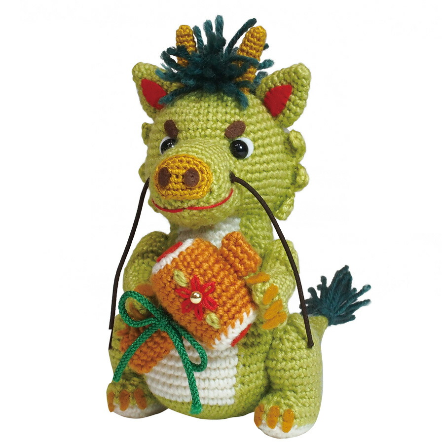 ドラゴン あみぐるみ □あみぐるみ神獣シリーズ 『ドラゴン』完成しました 大きな翼