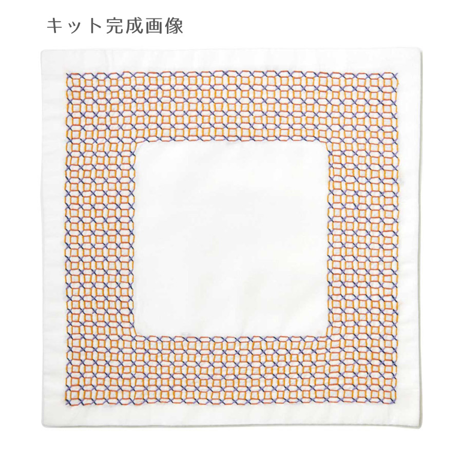 楽天市場 刺し子キット 華やぎ花ふきん 銭形 Rcp 布がたり ちりめん和柄生地と手芸