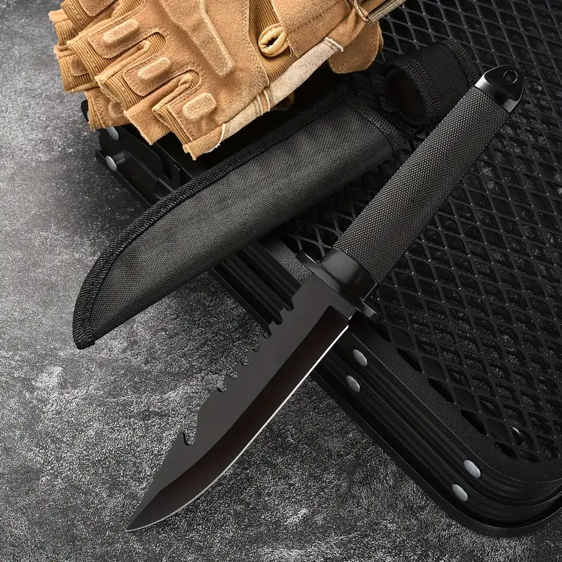 楽天市場】アウトドアナイフ ダマスカス ラムホーン シースナイフ