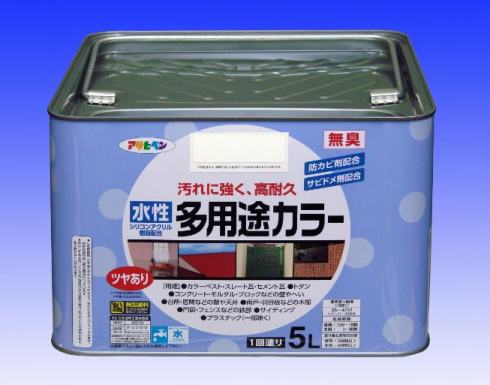 水溶性多役立つこと色つや 5L  － アサヒペン －