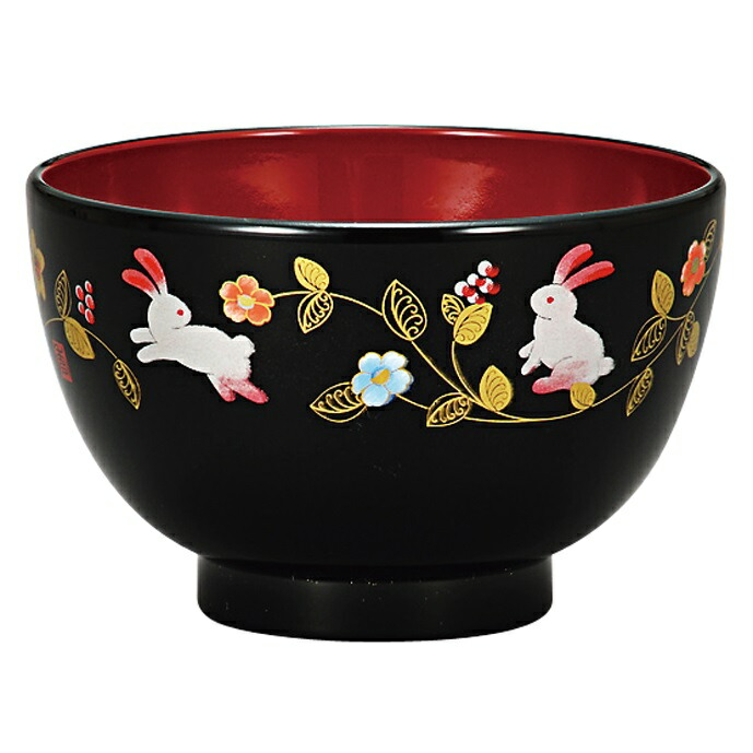 楽天市場】山中塗 5.0三段角重 花の小路 （黒）（タッパ付