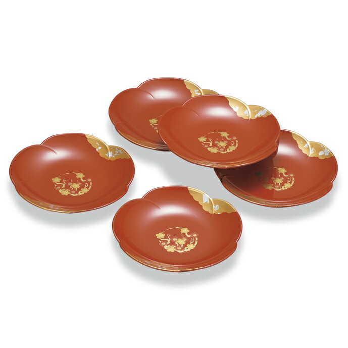 楽天市場】木製 銘々皿 セット 【鎌倉彫】 5枚組 : ぬりものJAPAN