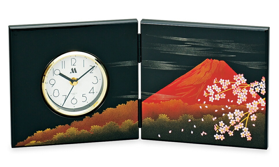 楽天市場】屏風時計 富士に桜(世界遺産 プレゼント お土産 日本製