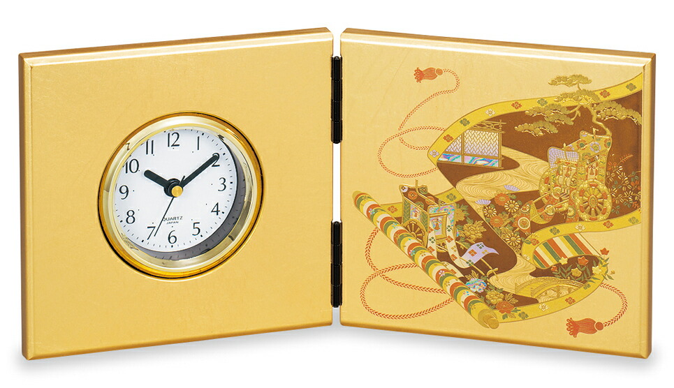 山中塗 大和時計 箔工芸 千年絵巻【置時計】【お祝い 記念品 内祝】【母の日 父の日 敬老の日 誕生日】【和風 】【海外へのおみやげ】【贈り物 プレゼントにも】【ギフト】【日本製】 7,623円