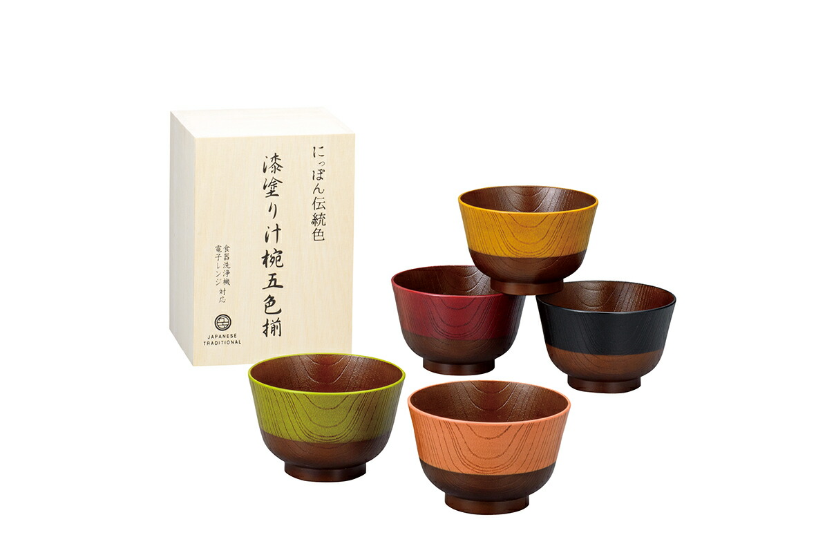 楽天市場】木製 蝶彫 汁椀 5客 揃【 食器 】【 汁椀 お椀