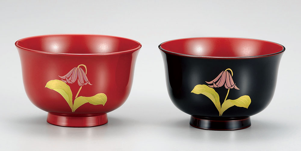 楽天市場】木製 会津漆器 夫婦椀 お椀 黒 朱 南天 布袋型 3.8 漆塗り