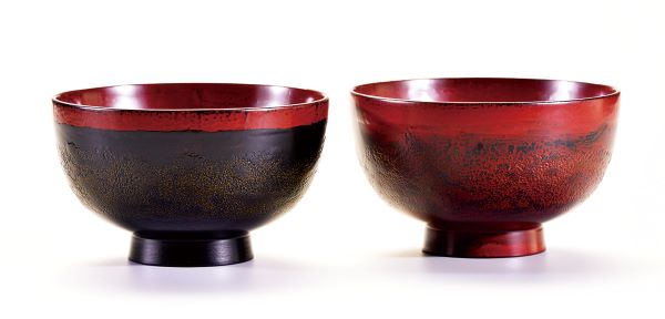 楽天市場】溜内朱・朱 丸型 夫婦椀 菊紋入(漆) 2客セット ペア 木粉と