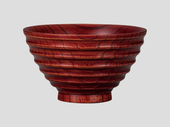 飯椀 4.0 欅 波紋 赤拭き漆塗り 木製 山中漆器 山中塗り お椀 1客【ギフト・内祝い・成人内祝い・結婚内祝い・新築祝い・お返し】【楽ギフ_包装選択】【楽ギフ_のし】【楽ギフ_のし宛書】