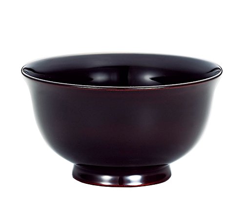 木製 羽アーチ形 大椀 溜 応量椀 越前塗師細工 雑煮椀 丼 どんぶり 漆手ペンキ塗り くりぬき 越前ペンキ塗り １個 No4【差し上げ物】