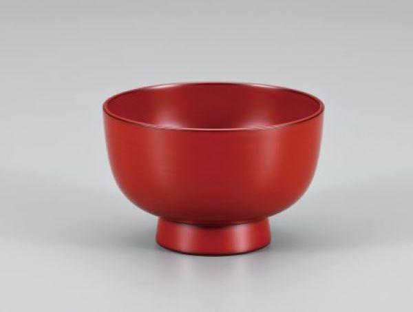 木製 汁椀 古代朱 なごみ 越前漆器 お椀 漆手塗り くりぬき 越前塗り 1個【ギフト】