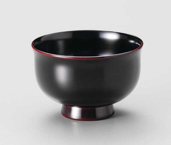 木製 羽反 汁椀 越前漆器 お椀 おわん 溜内黒塗り 漆塗り くりぬき 越前塗り 1個【ギフト】|ぬりもの屋 井出漆器
