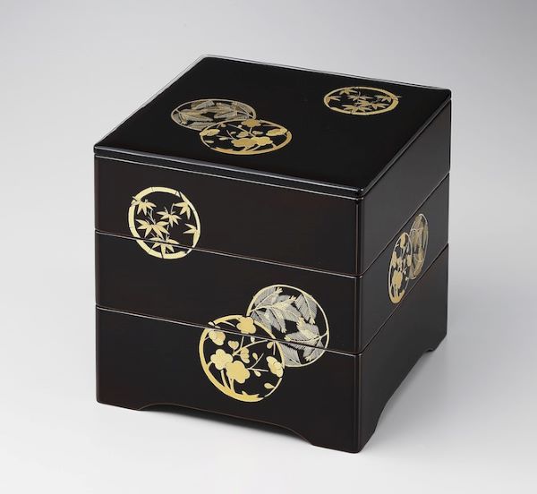 楽天市場】厄払い南天重箱暁雲緑型 6.5 一段重 南天[会津漆器][厄除け