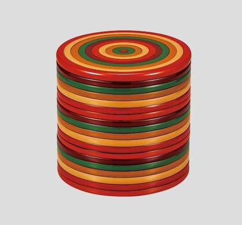 楽天市場】和食器 木製 山中塗り 丸重 6.0寸 三段重 漆塗り 銀嵯美