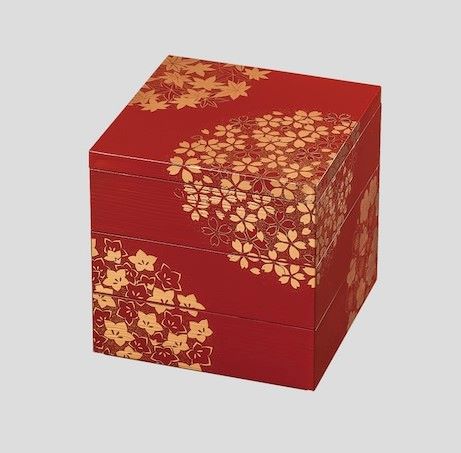 楽天市場】和食器 木製 山中塗り 丸重 6.0寸 三段重 漆塗り 銀嵯美