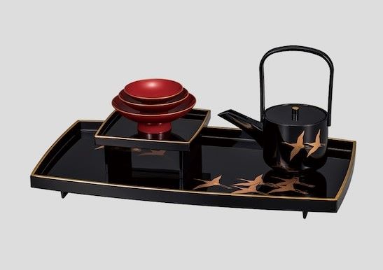 新品　会津漆器 会津塗 木繊屠蘇器 おとそセット 黒 南天 雅平足 天然木 箱入 楽天市場】【送料無料】屠蘇器 木粉 木繊 おとそセット 黒塗り