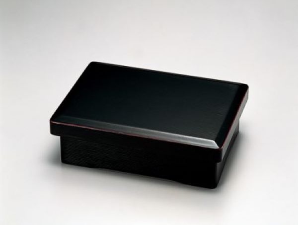 和食器 木製 丼重 長角 越前塗師細工 弁当箱 黒内朱 うな重 越前ペンキ塗り 生まれながら木 1段【差し上げ物】【楽ギフ_荷造り選りわける】【楽ギフ_のし】【楽ギフ_のし宛書】