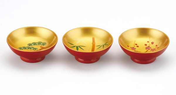 楽天市場】金地 1.8 小盃 2P 鶴亀(手描) 2客 セット 酒器 天然木製 漆+