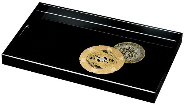 楽天市場】会津漆器 長手盆 17.0 尺7寸 武蔵野 黒塗り 木繊 膳