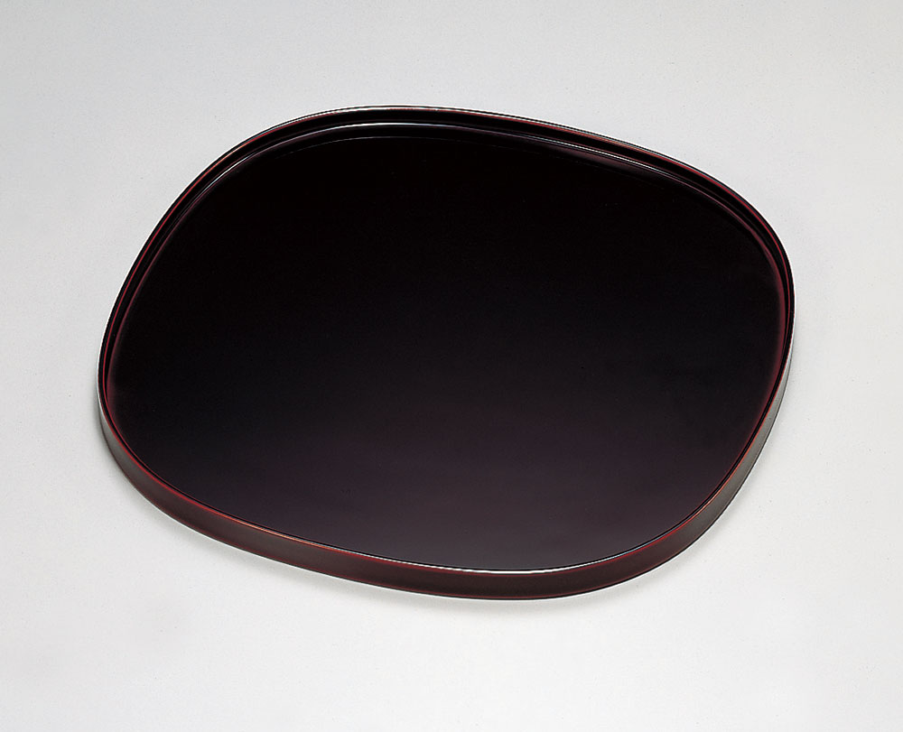 木製 越前漆器 くつわ盆 11.0 お盆 漆塗り 溜塗り 膳 越前塗り 天然木 おぼん 1枚【ギフト】【楽ギフ_包装選択】【楽ギフ_のし】【楽ギフ_のし宛書】|ぬりもの屋 井出漆器