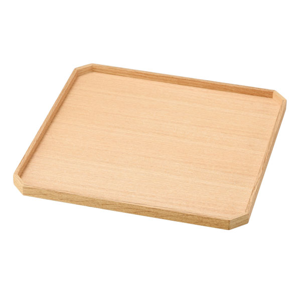 木製 角盆 白木塗 タモ 越前漆器 尺2寸 隅切盆 トレイ 天然木 越前塗り【ギフト】【楽ギフ_包装選択】【楽ギフ_のし】【楽ギフ_のし宛書】