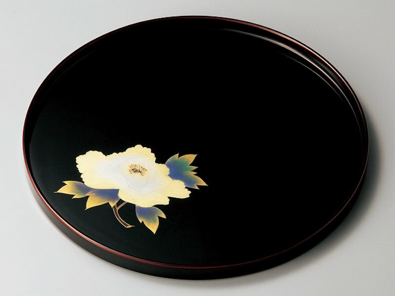 楽天市場】送料無料 輪島塗 丸盆 漆器 寿松沈金 沈金彫 輪島漆器 日本