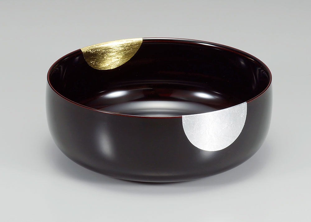 木合 お菓子鉢 盛鉢 越前漆器 大鉢 布袋 日月 箔蒔絵 溜塗り 漆塗り 盛器 越前塗り １個【ギフト・内祝い・成人内祝い・結婚内祝い・新築祝い・お返し】【楽ギフ_包装選択】【楽ギフ_のし】【楽ギフ_のし宛書】